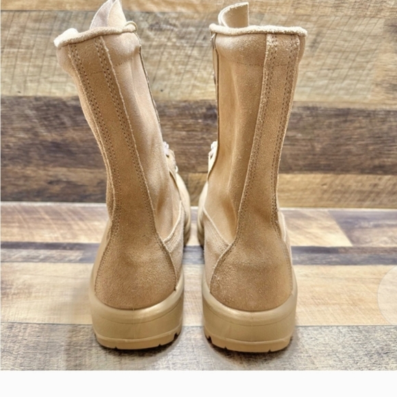 Gortex Suede Leather Tan Thigh High Tan Lace-Up Boots New  9.5 W main image 14